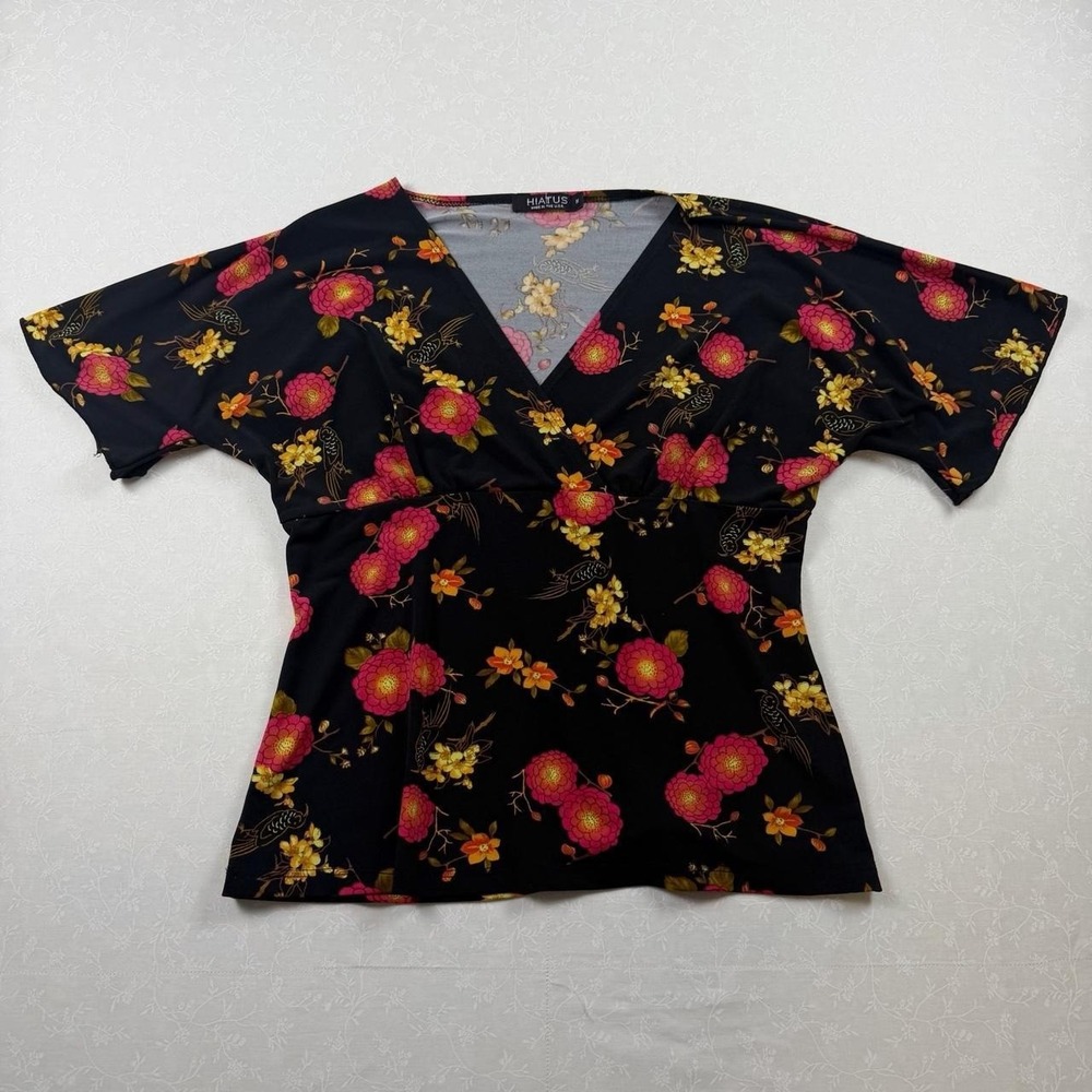 Y2K Hiatus Floral Kimono Sleeve Top — Size M